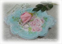 Hand Painted Roses Vanity Tray